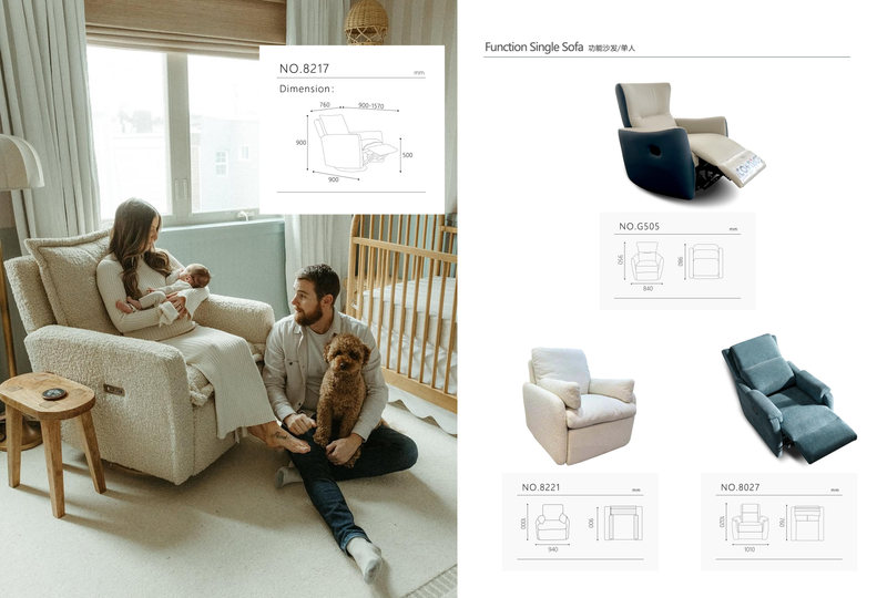 Elegant Functional Recliner Sofa