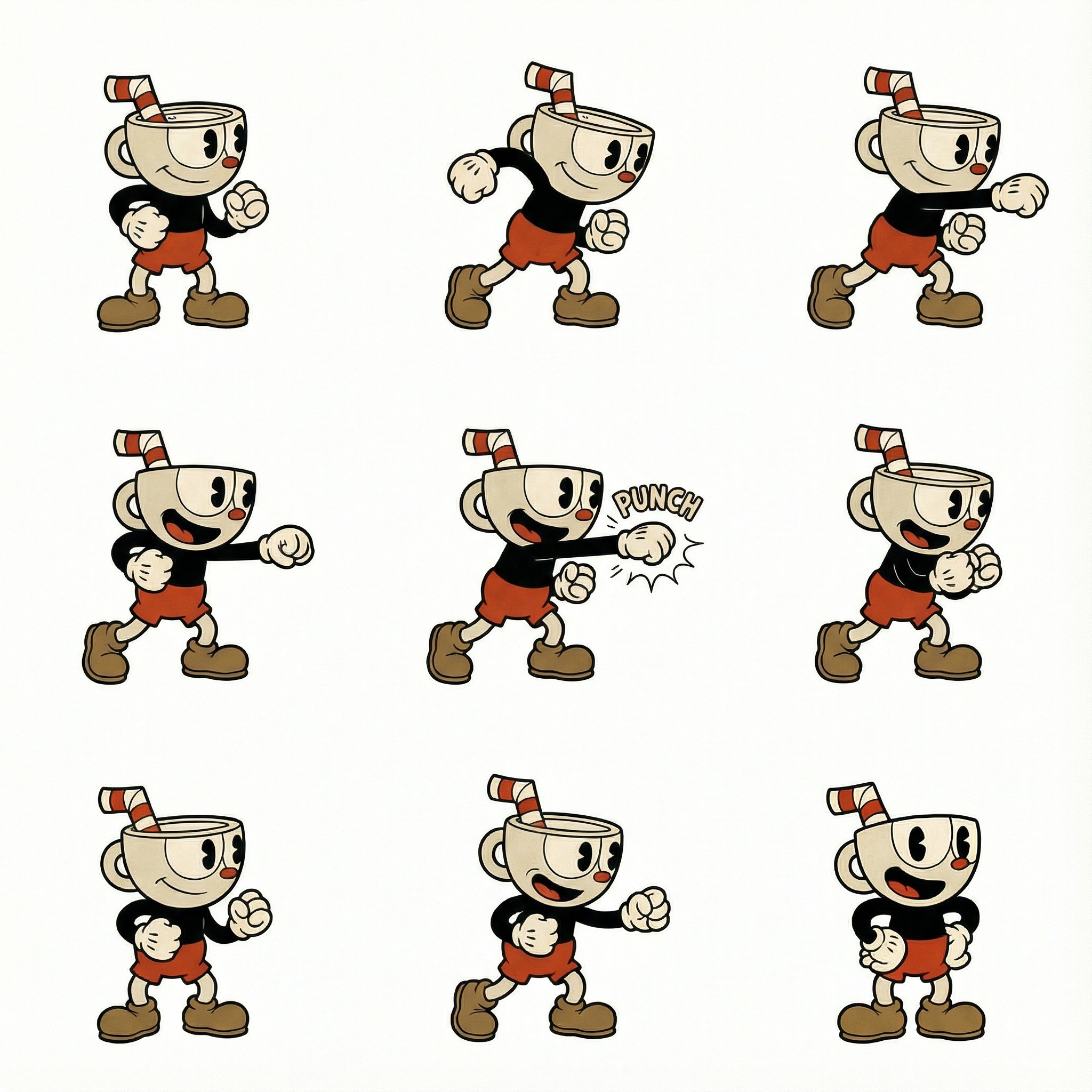 Fight Punch Animation Sprite Sheet