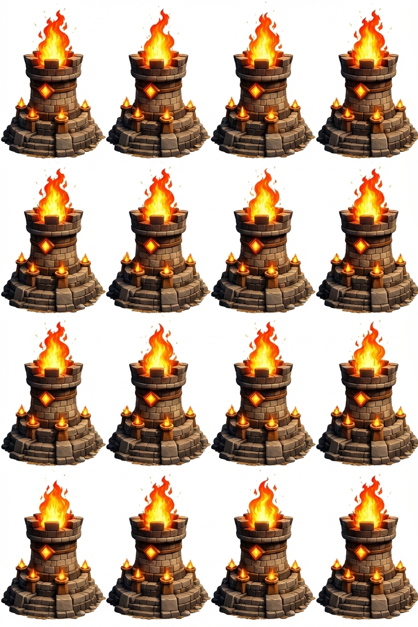 Mach mir eine Animation aus 16 Bilder