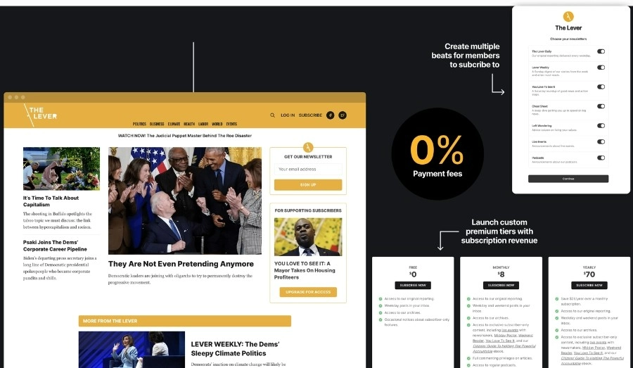 Ghost is a powerful, open-source platform for creators
