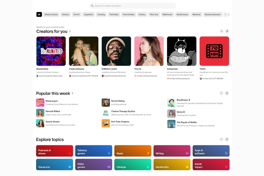 Patreon is a membership platform that lets creators distribute exclusive content to paying subscribers