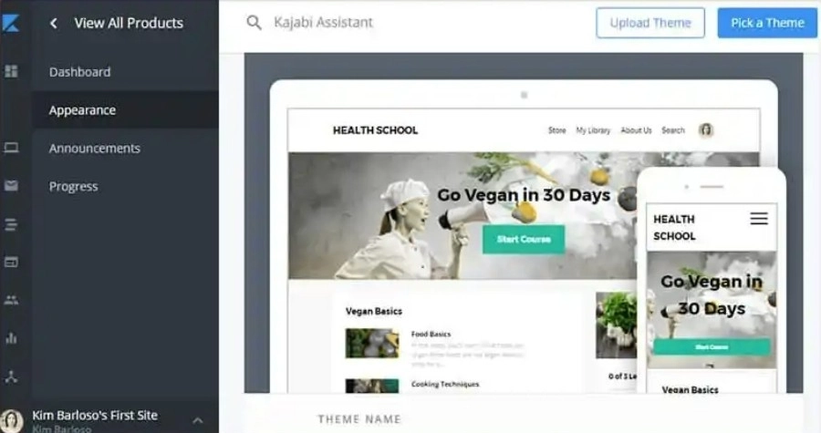 Kajabi's Interface