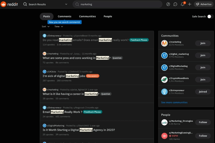 For market research, Reddit acts as a source of raw, unfiltered insight