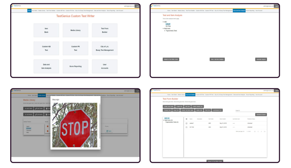A Case Study of an Online Exam Creation and Scoring Application