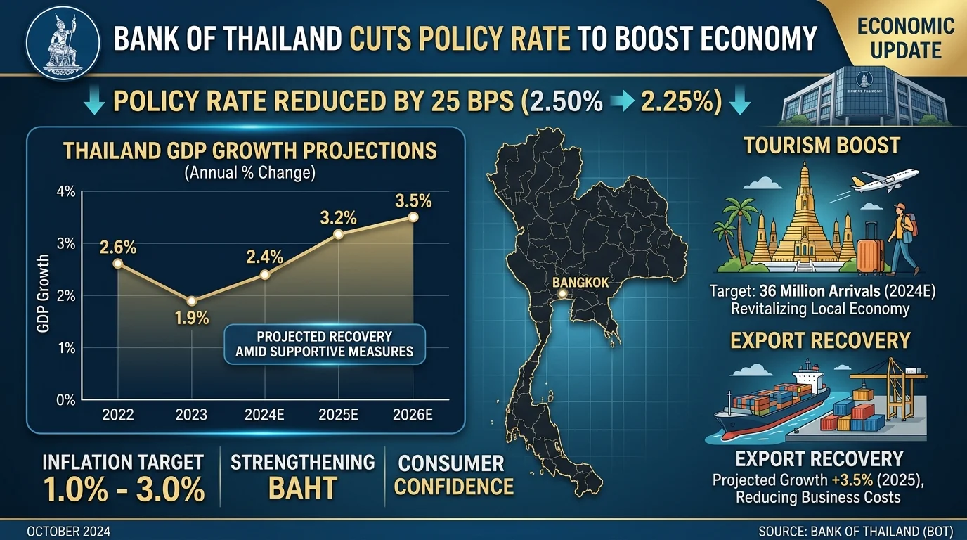 เศรษฐกิจไทย: การลดดอกเบี้ยจากธปท. เพื่อกระตุ้นการเติบโตในปี 2026