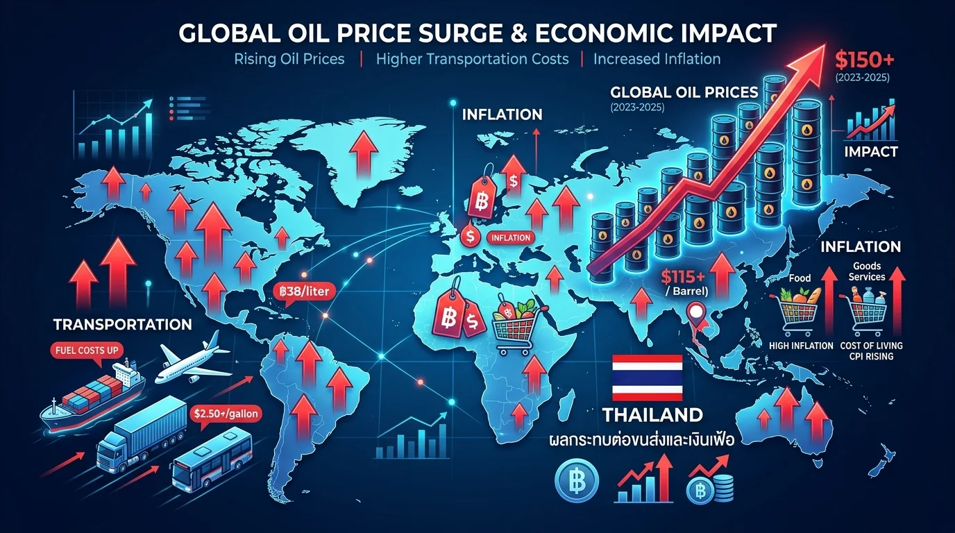 แนวโน้มราคาน้ำมันและผลกระทบต่อเศรษฐกิจไทย