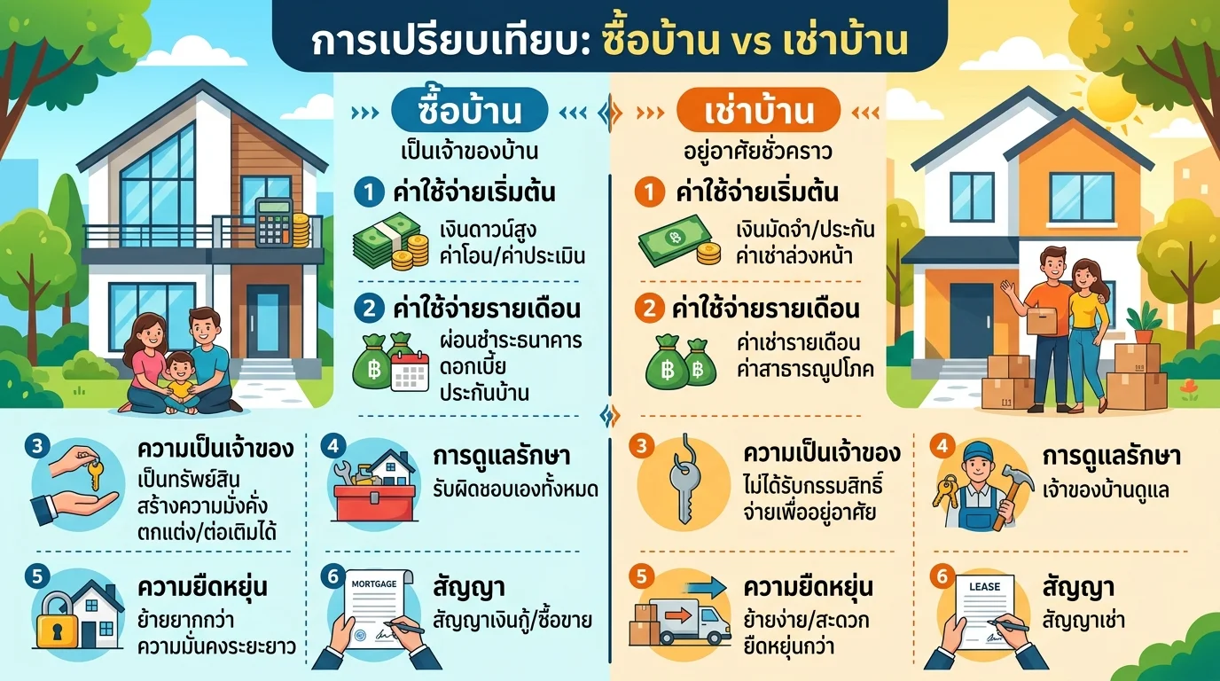 ซื้อบ้านหรือเช่าบ้าน แบบไหนคุ้มกว่ากันในปี 2026 - รูปภาพ 2
