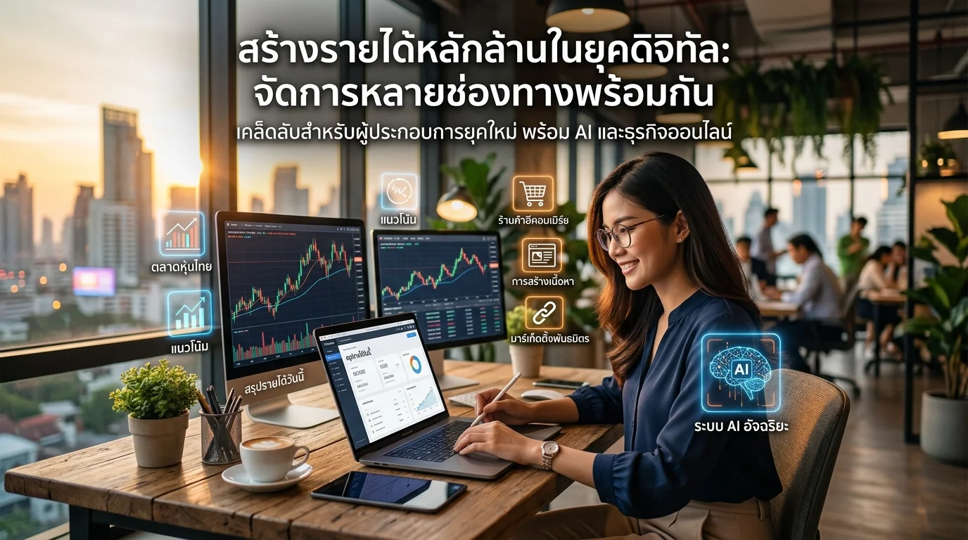 7 เทคนิคสร้างรายได้ออนไลน์ในปี 2026 (เริ่มต้นด้วยเงินน้อยก็ทำได้)