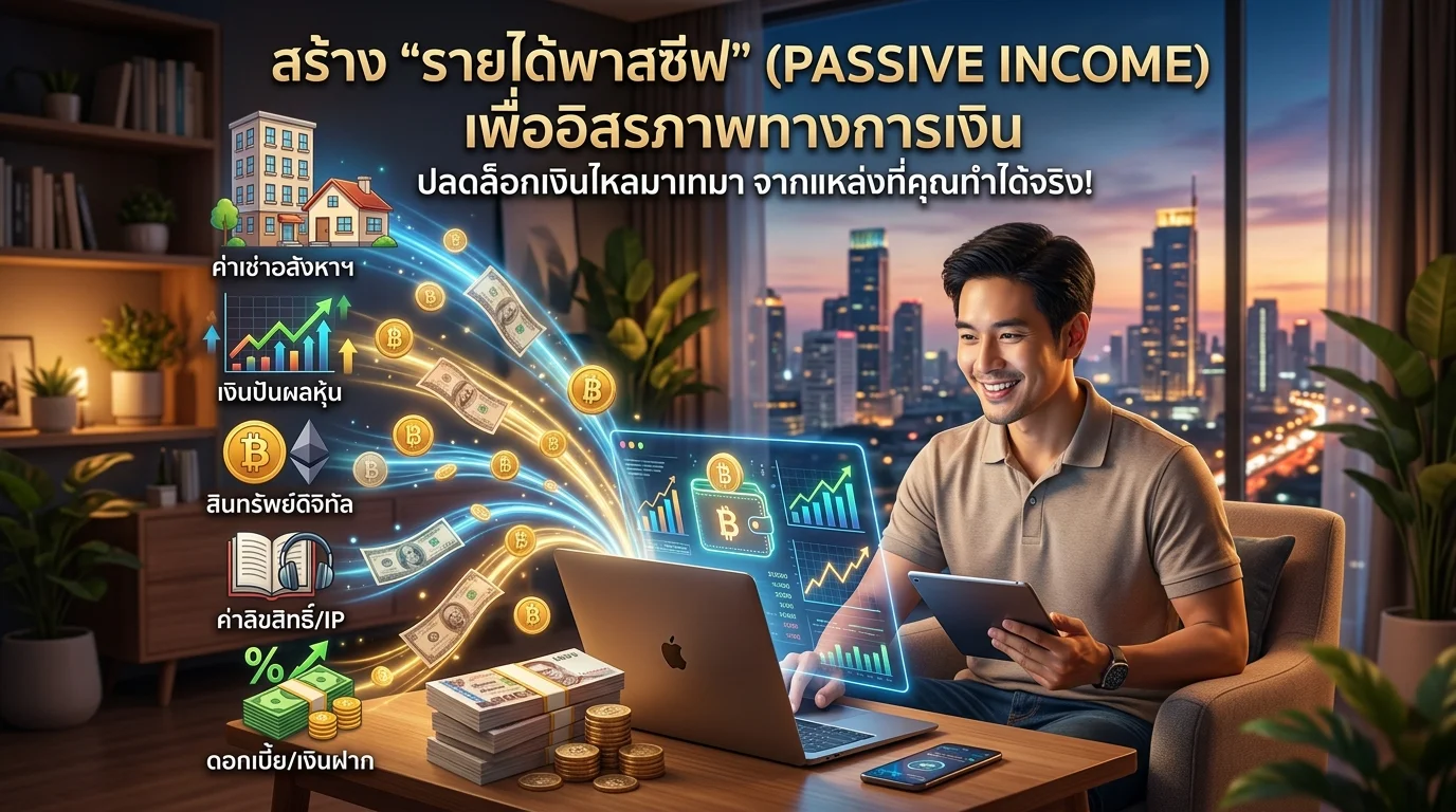 5 วิธีสร้าง Passive Income ที่คนรวยใช้ (รายได้เข้าทุกเดือน)