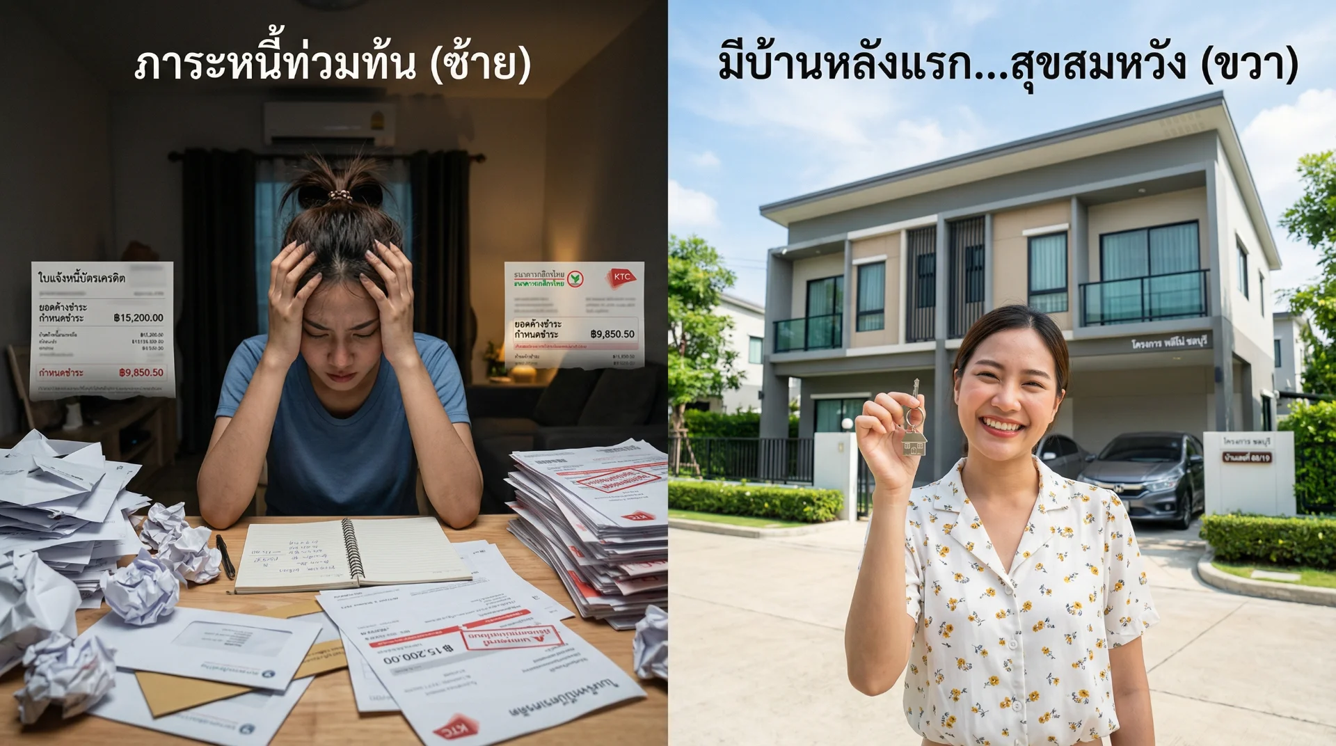 มนุษย์เงินเดือนชลบุรีห้ามพลาด! เคล็ดลับ 'รวมหนี้เป็นบ้าน' ผ่อนทางเดียวจบ ได้ทั้งที่อยู่ ได้ทั้งอิสระทางการเงิน