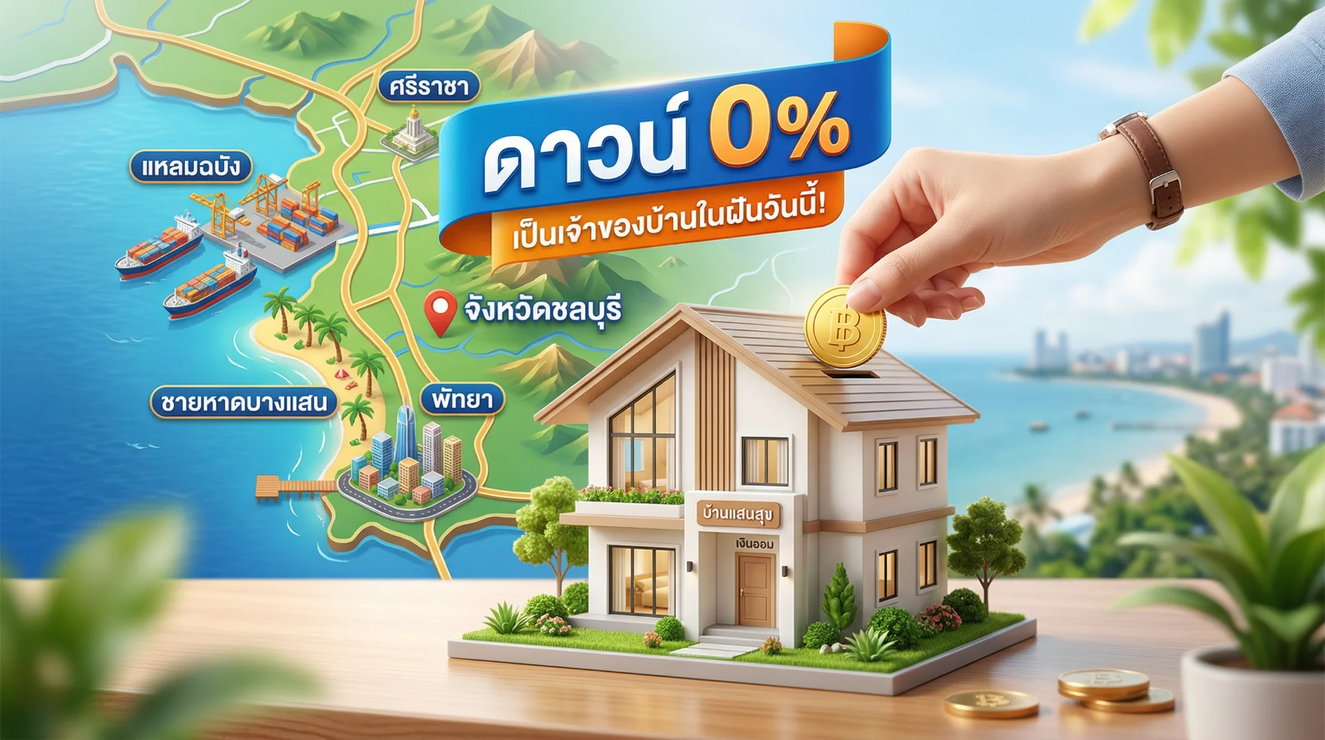 เงิน 0 บาทก็ออกบ้านได้! เจาะลึกโปรโมชั่น 'บ้านเงินเหลือ' ในชลบุรี เทรนด์ฮิตปี 2026 ของคนอยากตั้งตัว