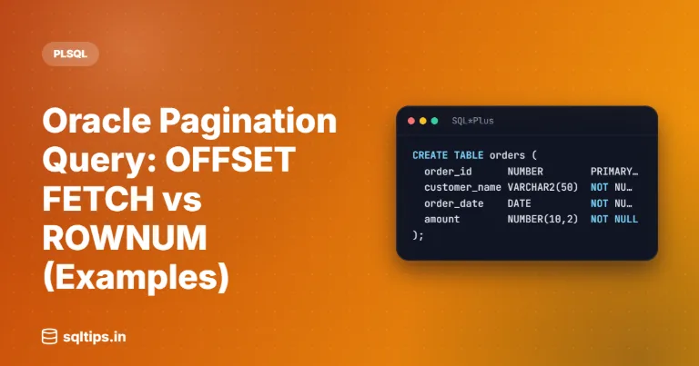 Oracle Pagination Query: OFFSET FETCH vs ROWNUM (Examples)