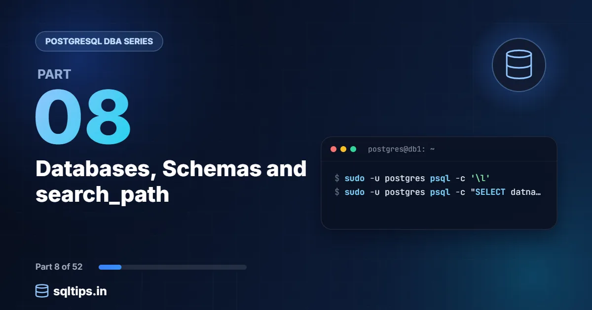 PostgreSQL DBA Part 8: Databases, Schemas and search_path