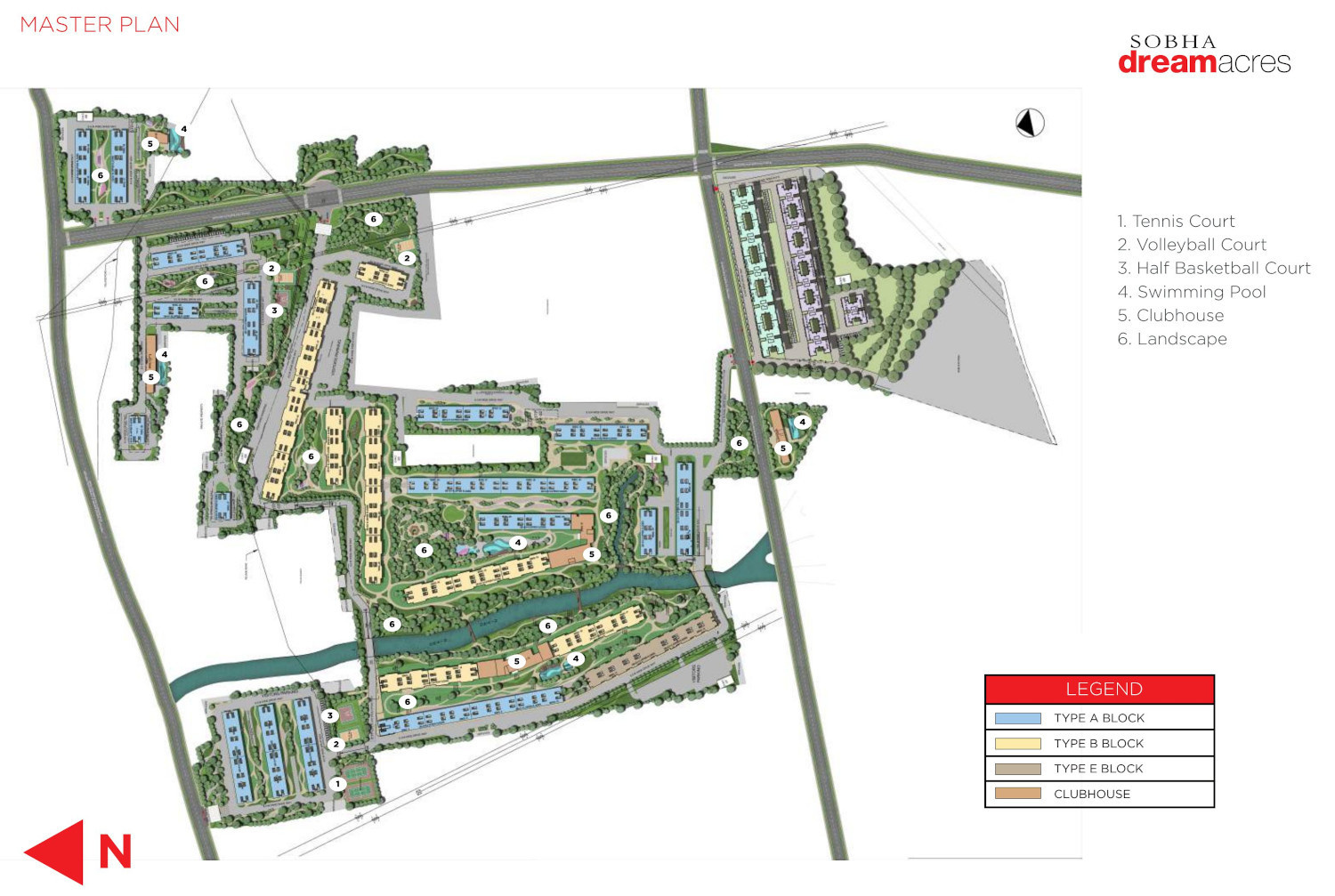 Sobha Dream Acres - Tropical Greens Phase 25 (Wing 32 - 34) master plan