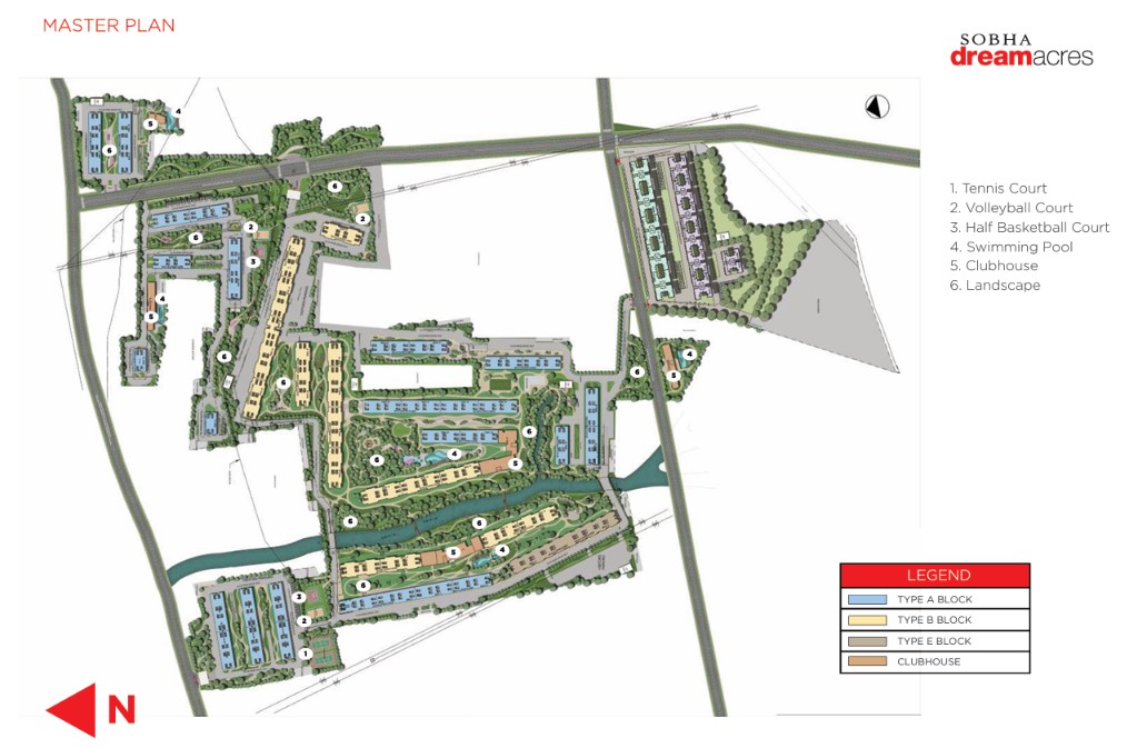 Sobha Dream Acres Tropical Greens (Phase 18, Wings 39 & 40) master plan