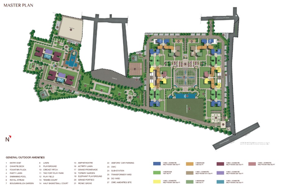 Sobha Royal Pavillion - Phase I master plan