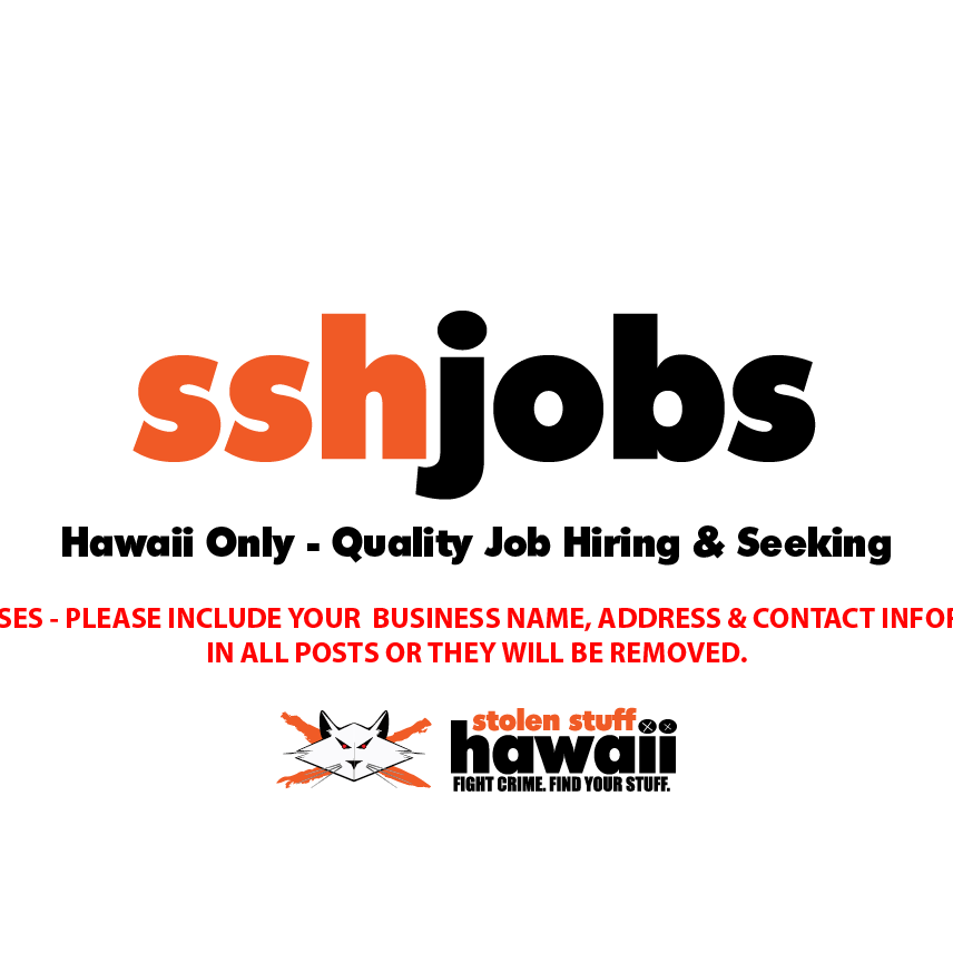 SSH ADVERTISING - Hawaii | Stolen Stuff Hawaii