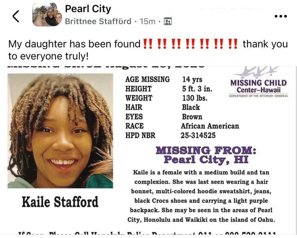 MISSING CHILD - Hawaii | Stolen Stuff Hawaii