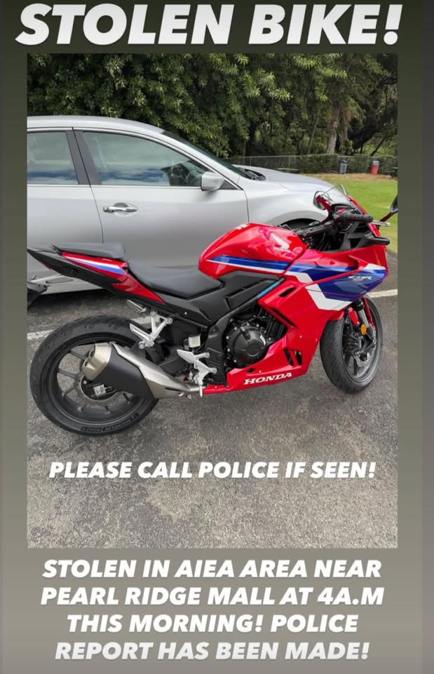 THEFT - 'Aiea, Oahu | Stolen Stuff Hawaii