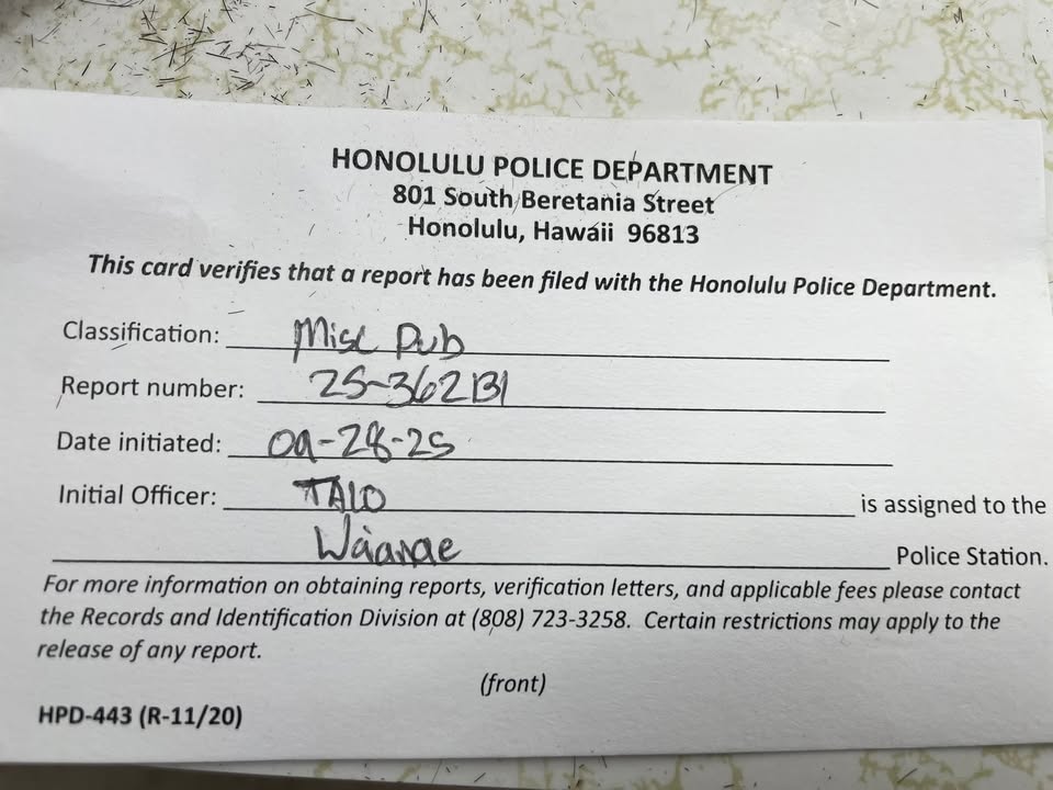 COMMUNITY - Hawaii | Stolen Stuff Hawaii