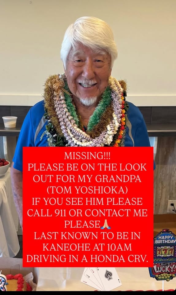 MISSING PERSON - Haiku area, Kaneohe | Stolen Stuff Hawaii