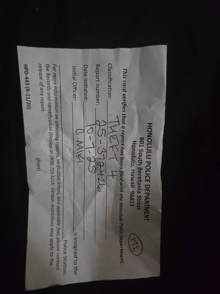 THEFT - 24 Hour Fitness, downtown Honolulu | Stolen Stuff Hawaii