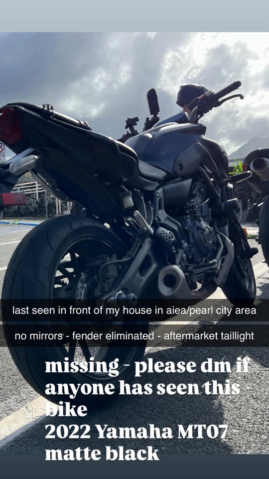 VEHICLE THEFT - Unknown | Stolen Stuff Hawaii