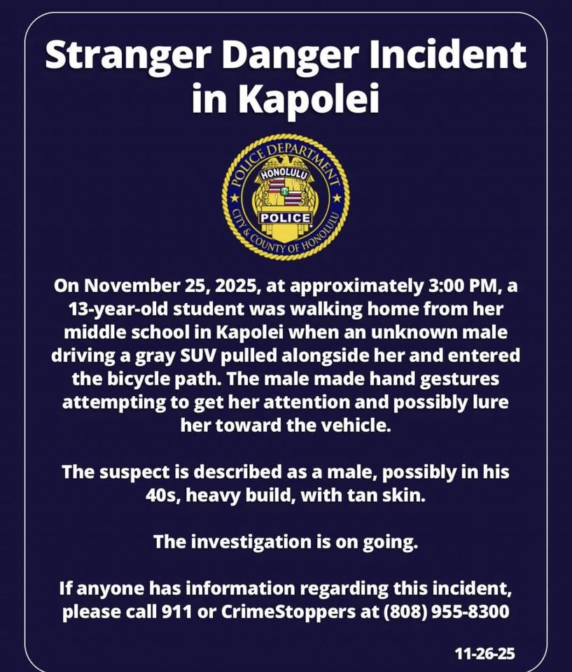 AWARENESS - Kapolei, Oahu | Stolen Stuff Hawaii