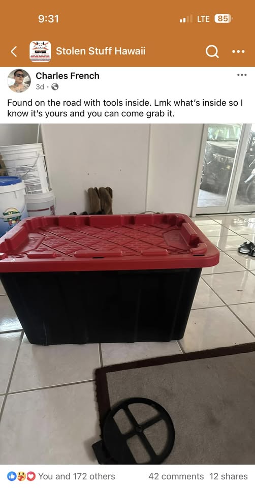 LOST ITEM - Unknown | Stolen Stuff Hawaii