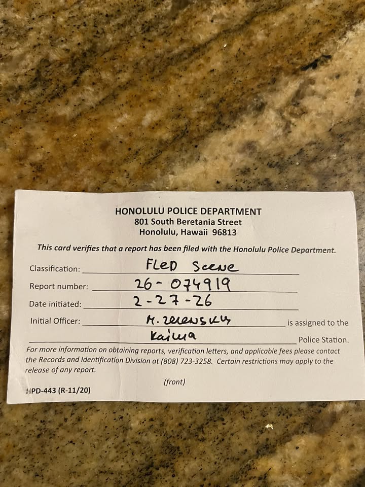 TRAFFIC INCIDENT - Kamahele Street and Keolu Avenue, Kailua | Stolen Stuff Hawaii