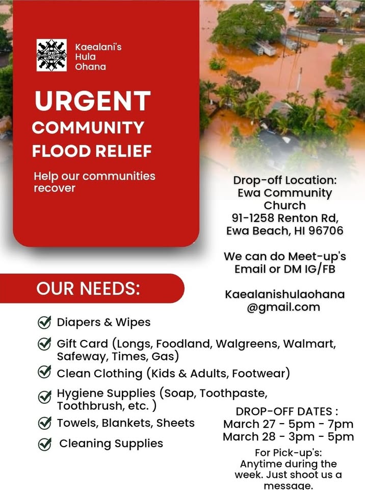 ANNOUNCEMENT - Ewa Community Church, Renton Rd, Ewa Beach, Oahu | Stolen Stuff Hawaii