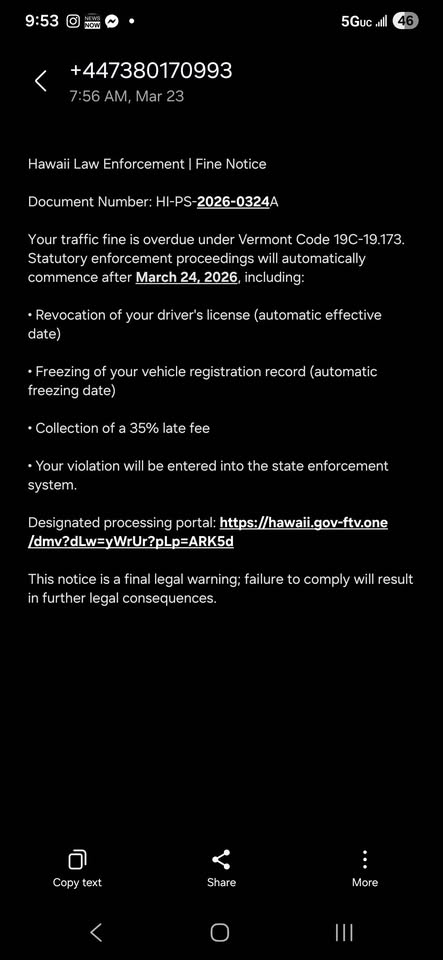 SCAM - Unknown | Stolen Stuff Hawaii