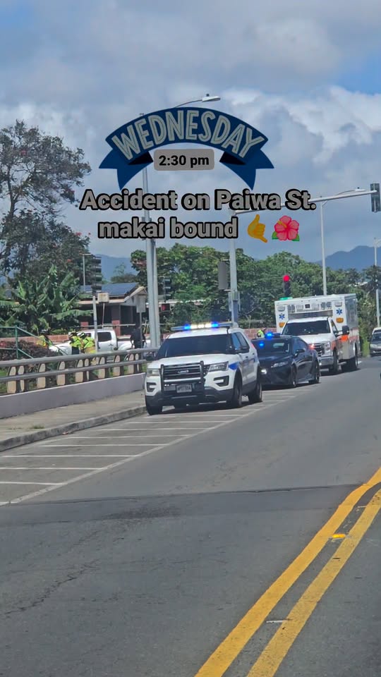 TRAFFIC INCIDENT - Paiwa Street, Waipahu | Stolen Stuff Hawaii
