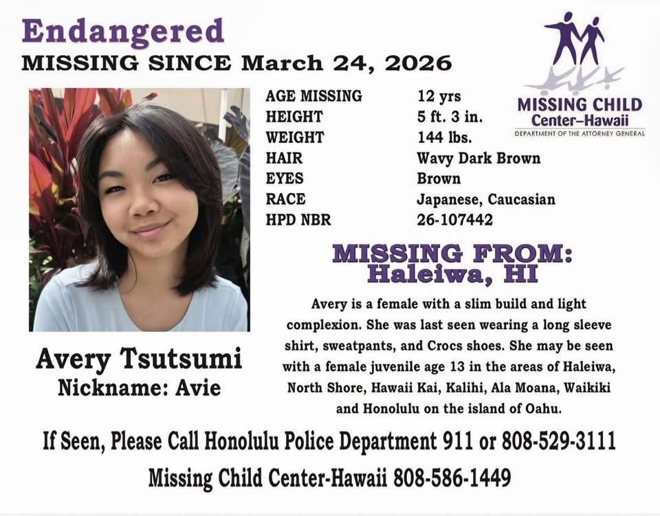 MISSING PERSON - Haleiwa, Oahu | Stolen Stuff Hawaii