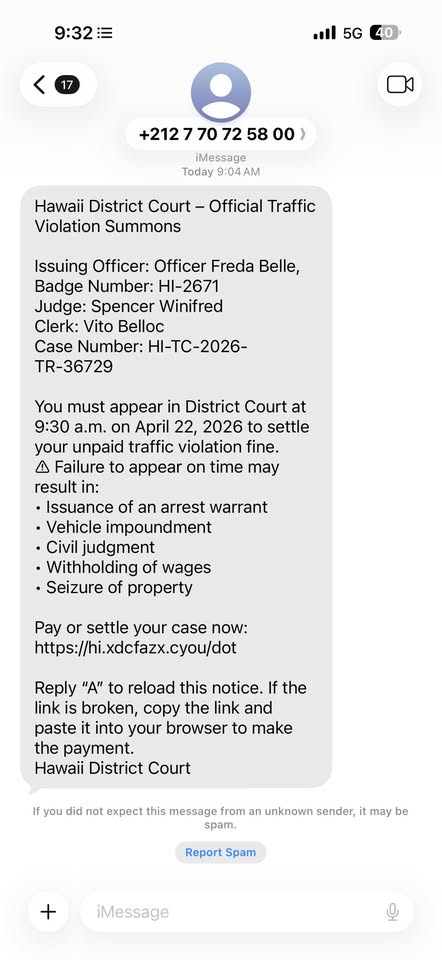 SCAM - Unknown | Stolen Stuff Hawaii