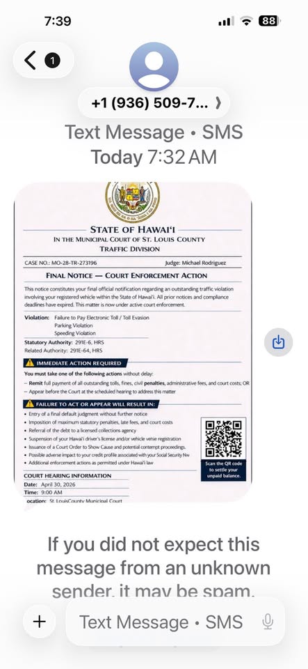 SCAM - Unknown | Stolen Stuff Hawaii