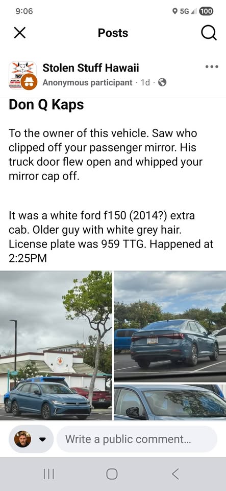 HIT AND RUN - Don Don Donki, Honolulu, Oahu | Stolen Stuff Hawaii
