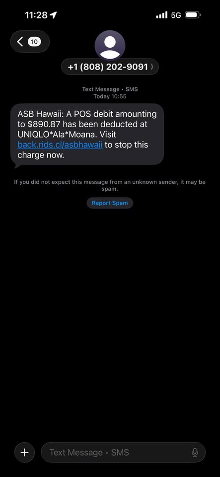 SCAM - Unknown | Stolen Stuff Hawaii