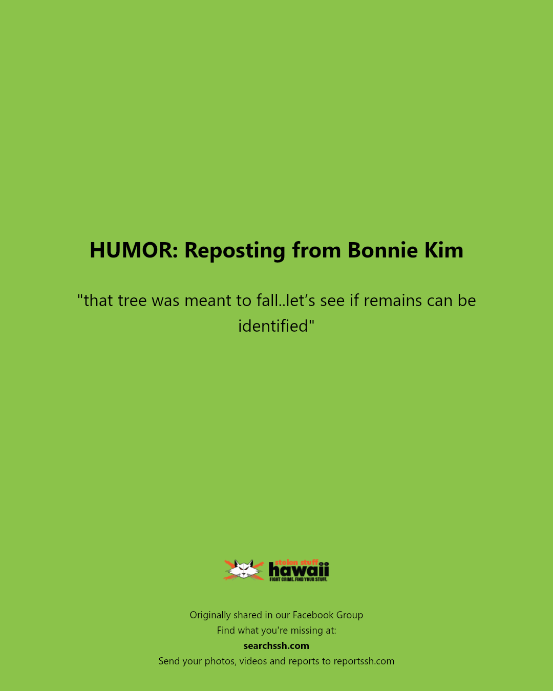 HUMOR - Hawaii | Stolen Stuff Hawaii