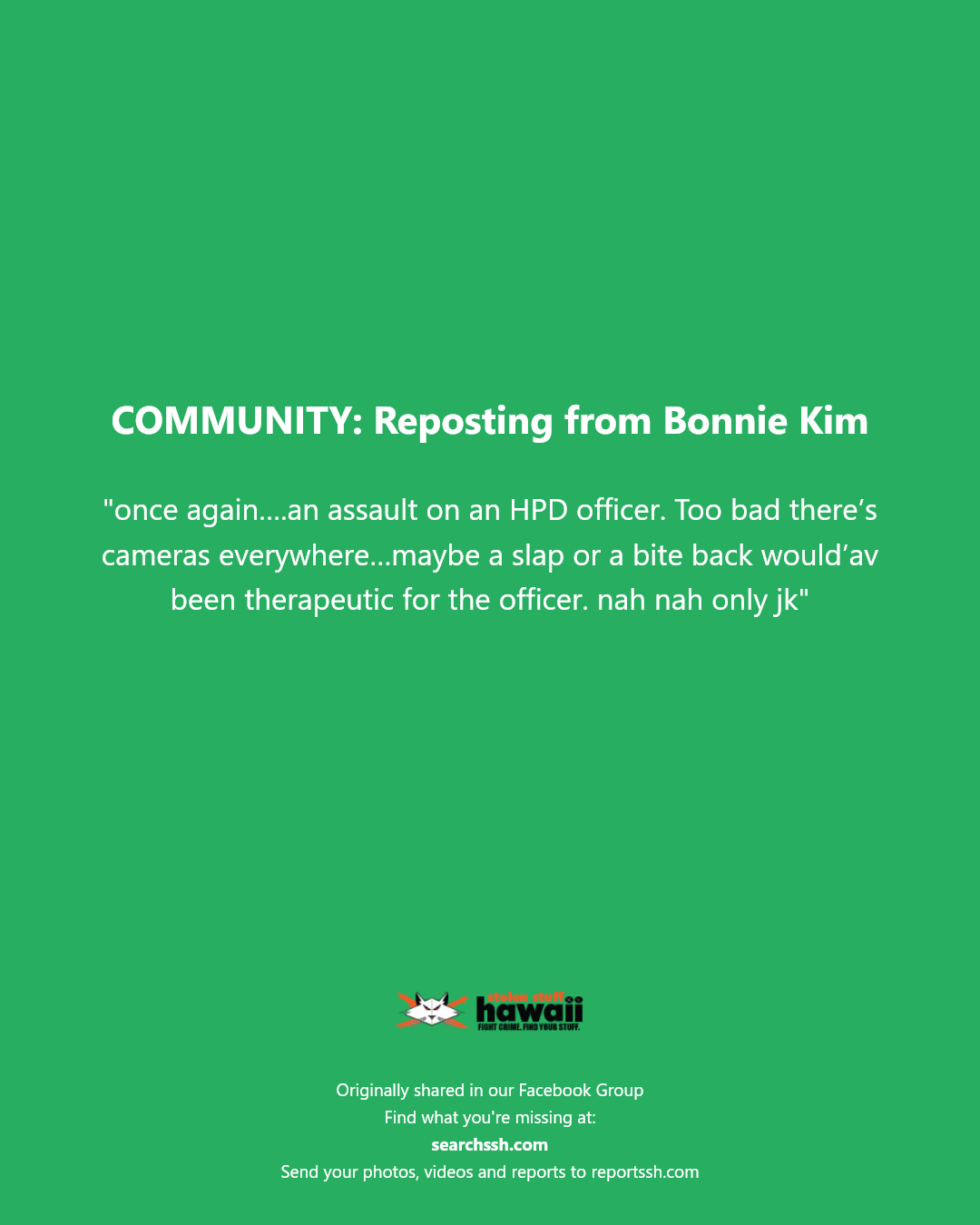 COMMUNITY - Hawaii | Stolen Stuff Hawaii