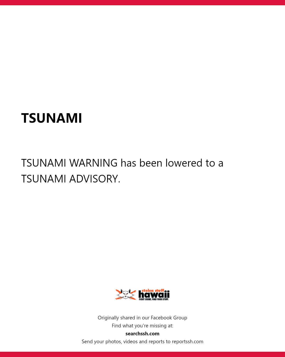 TSUNAMI - Hawaii | Stolen Stuff Hawaii