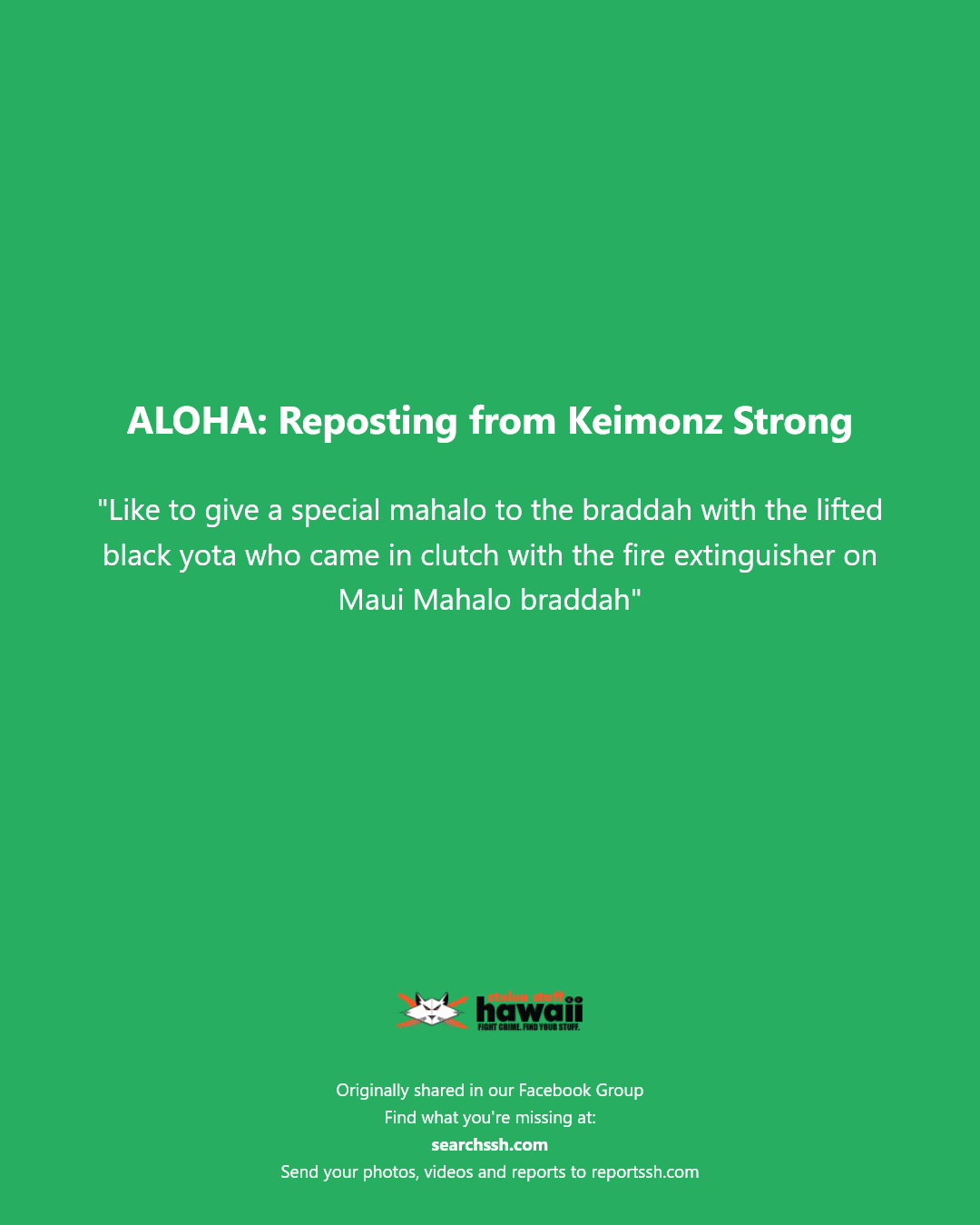 ALOHA - Hawaii | Stolen Stuff Hawaii