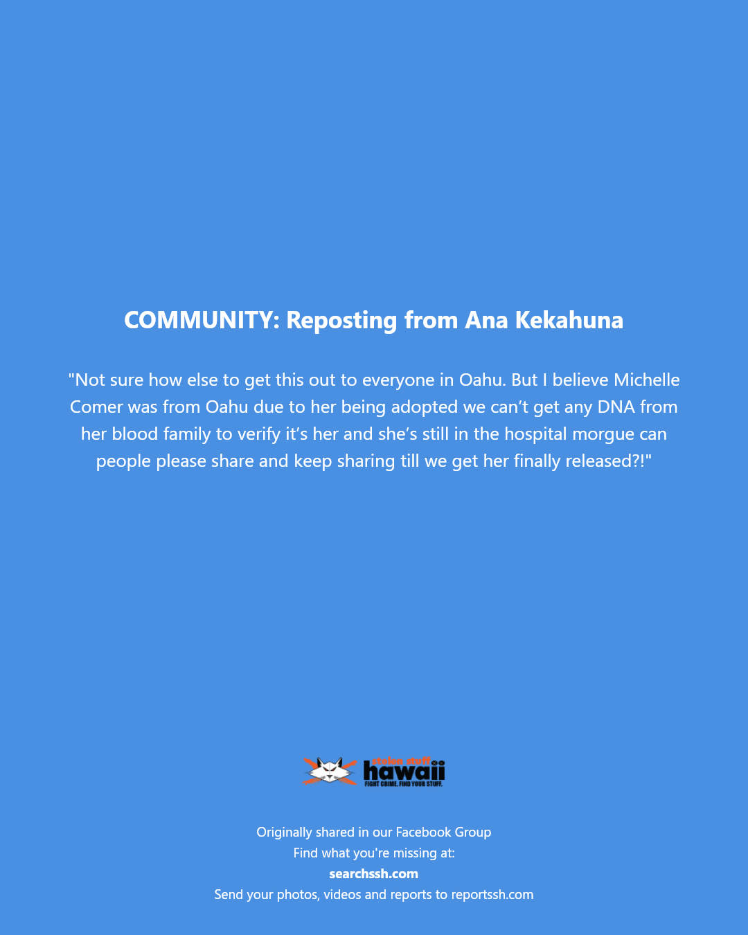 COMMUNITY - Hawaii | Stolen Stuff Hawaii