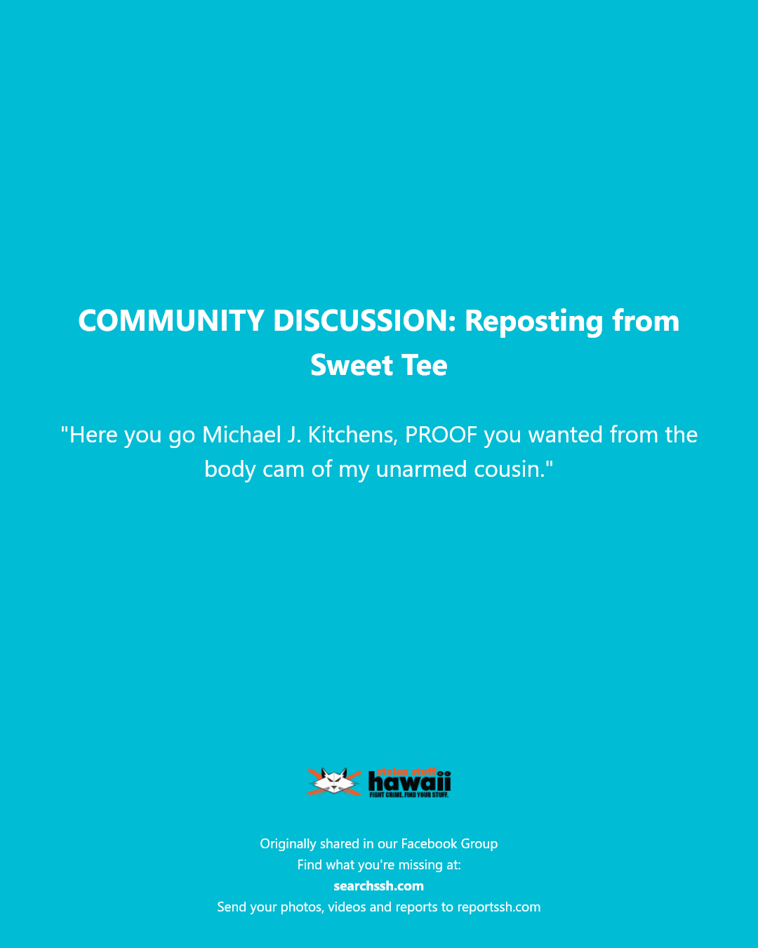COMMUNITY DISCUSSION - Hawaii | Stolen Stuff Hawaii