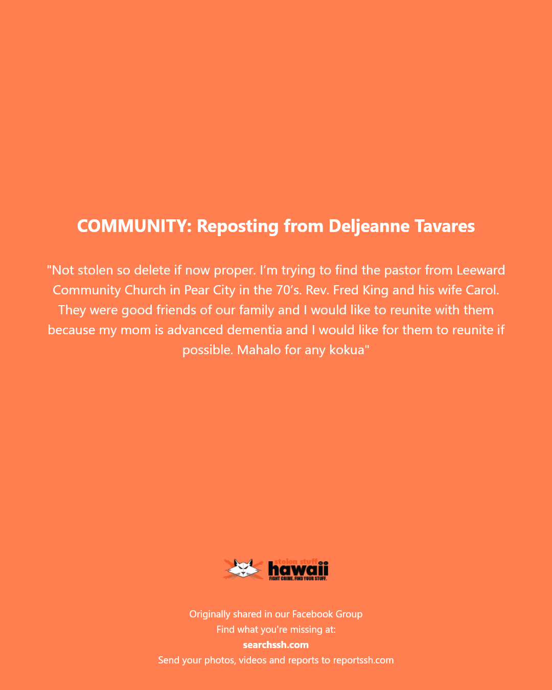 COMMUNITY - Leeward Community Church, Pearl City, Oahu | Stolen Stuff Hawaii