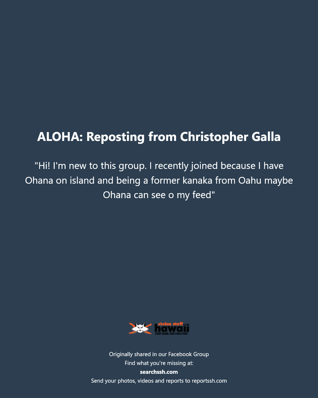 ALOHA - Unknown | Stolen Stuff Hawaii