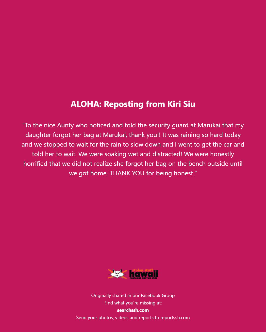 ALOHA - Marukai | Stolen Stuff Hawaii