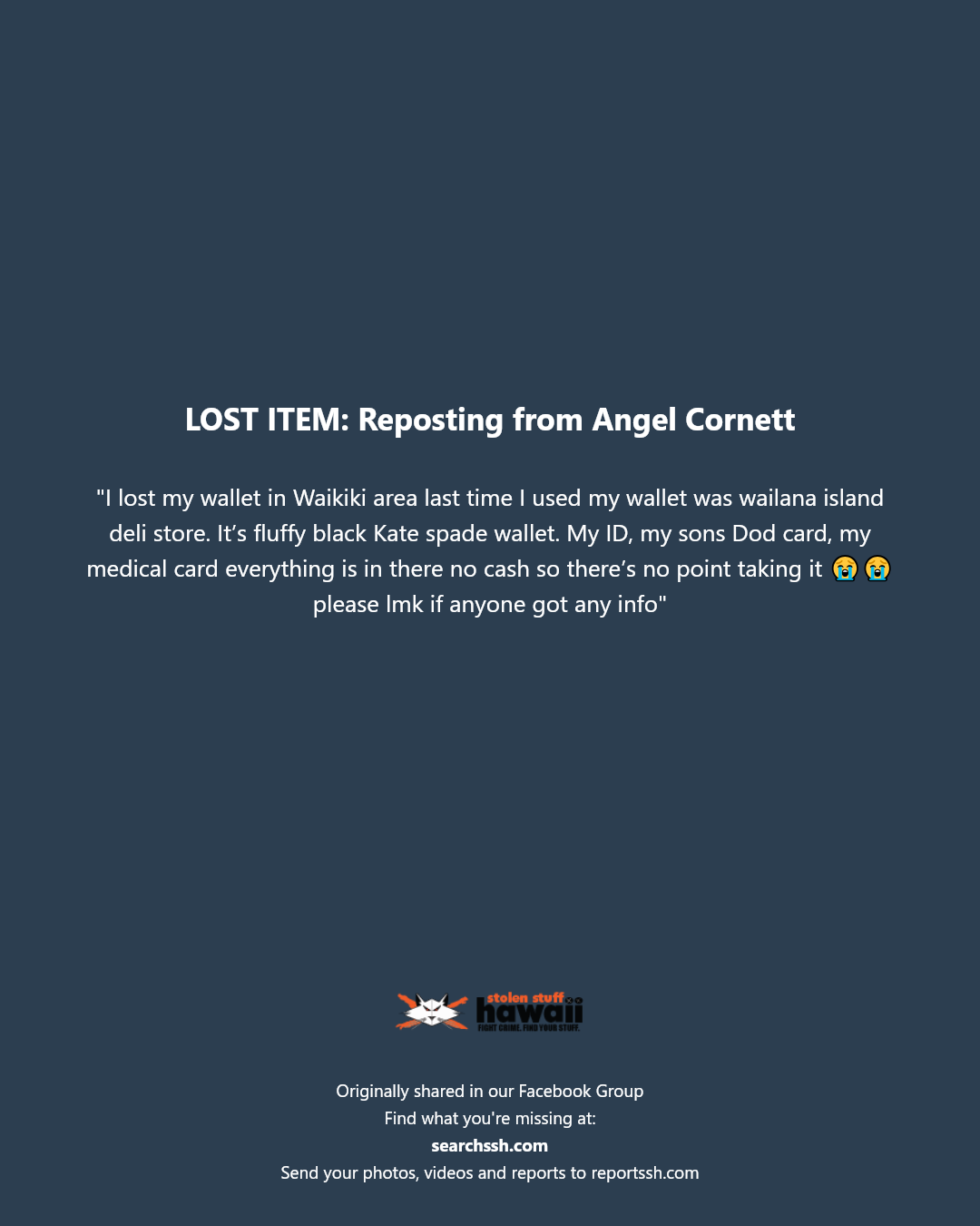 LOST ITEM - Wailana Island Deli Store, Waikiki, Oahu | Stolen Stuff Hawaii