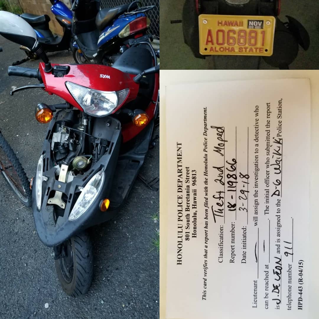VEHICLE THEFT - Kaiulani Street, Honolulu, Oahu | SSH Search