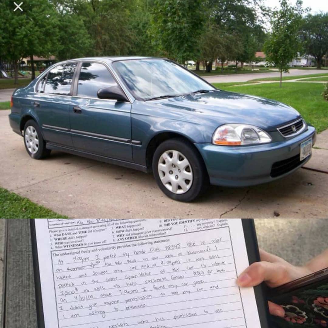 VEHICLE THEFT - Waikiki, Honolulu, Oahu | SSH Search